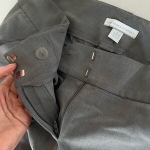 New York & Company Gray Straight Leg Pants